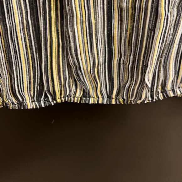 Rachel Zoe sheer striped long sleeve top. - Picture 4 of 4